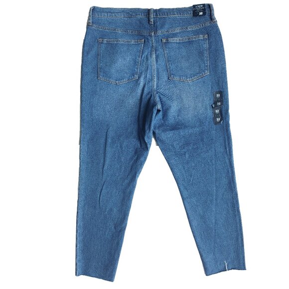 J. Crew High Rise Skinny Jeans Minimalist Raw Hem Medium Wash Ankle Crop Pant - Picture 3 of 10